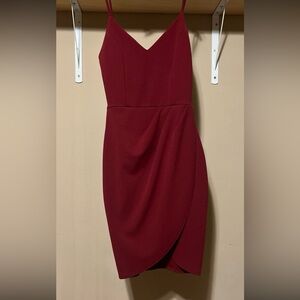 Lulu's Chic Wine Mini Dress